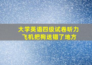 大学英语四级试卷听力 飞机把狗送错了地方